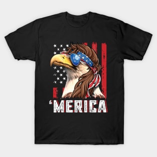 Bald Eagle Mullet Merica T-Shirt